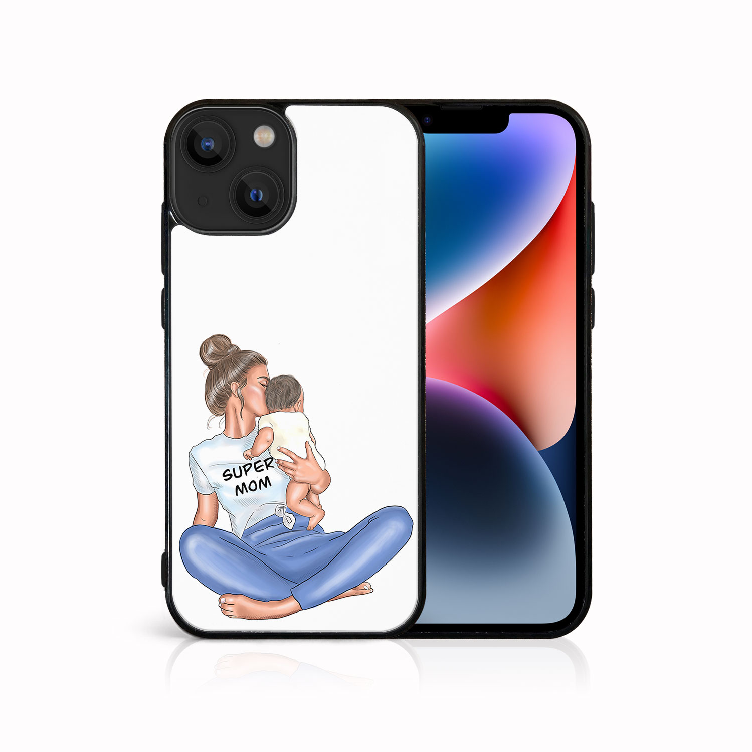 Levně MY ART Ochranný kryt pro Apple iPhone 14 Plus SUPERMOM (112)
