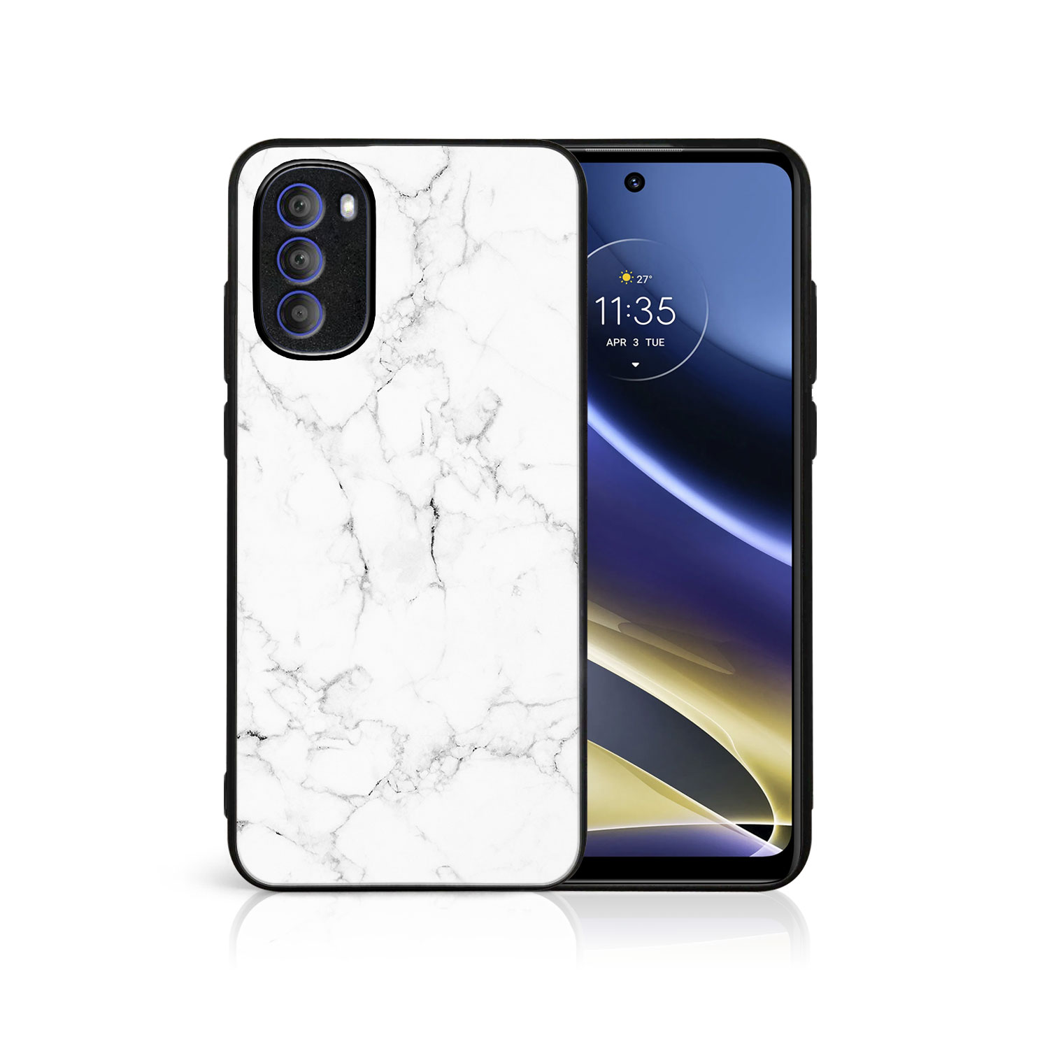 Levně MY ART Ochranný kryt pro Motorola Moto G31 / G41 WHITE MARBLE (144)