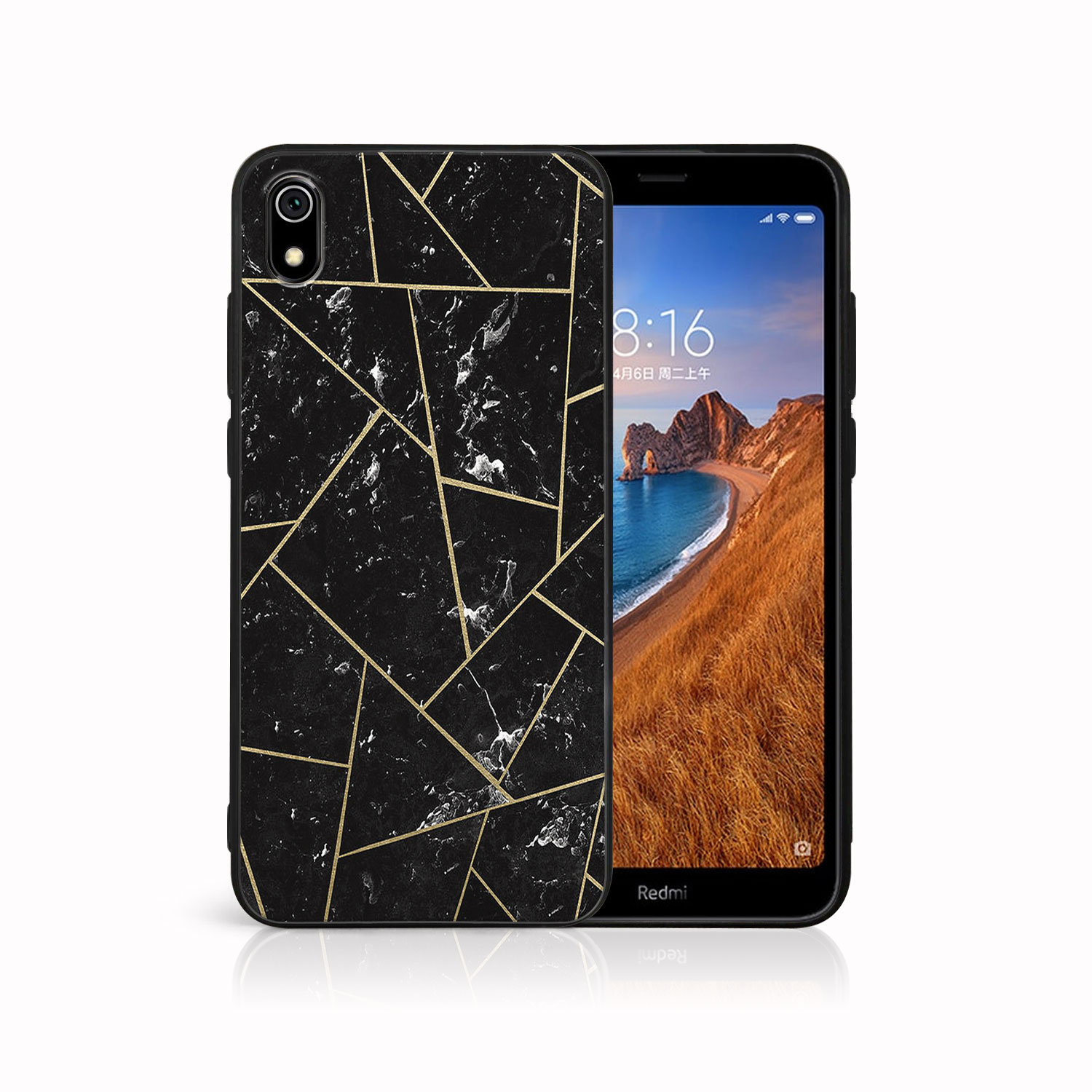 Levně MY ART Ochranný kryt pro Xiaomi Redmi 7A POLYGONAL (150)