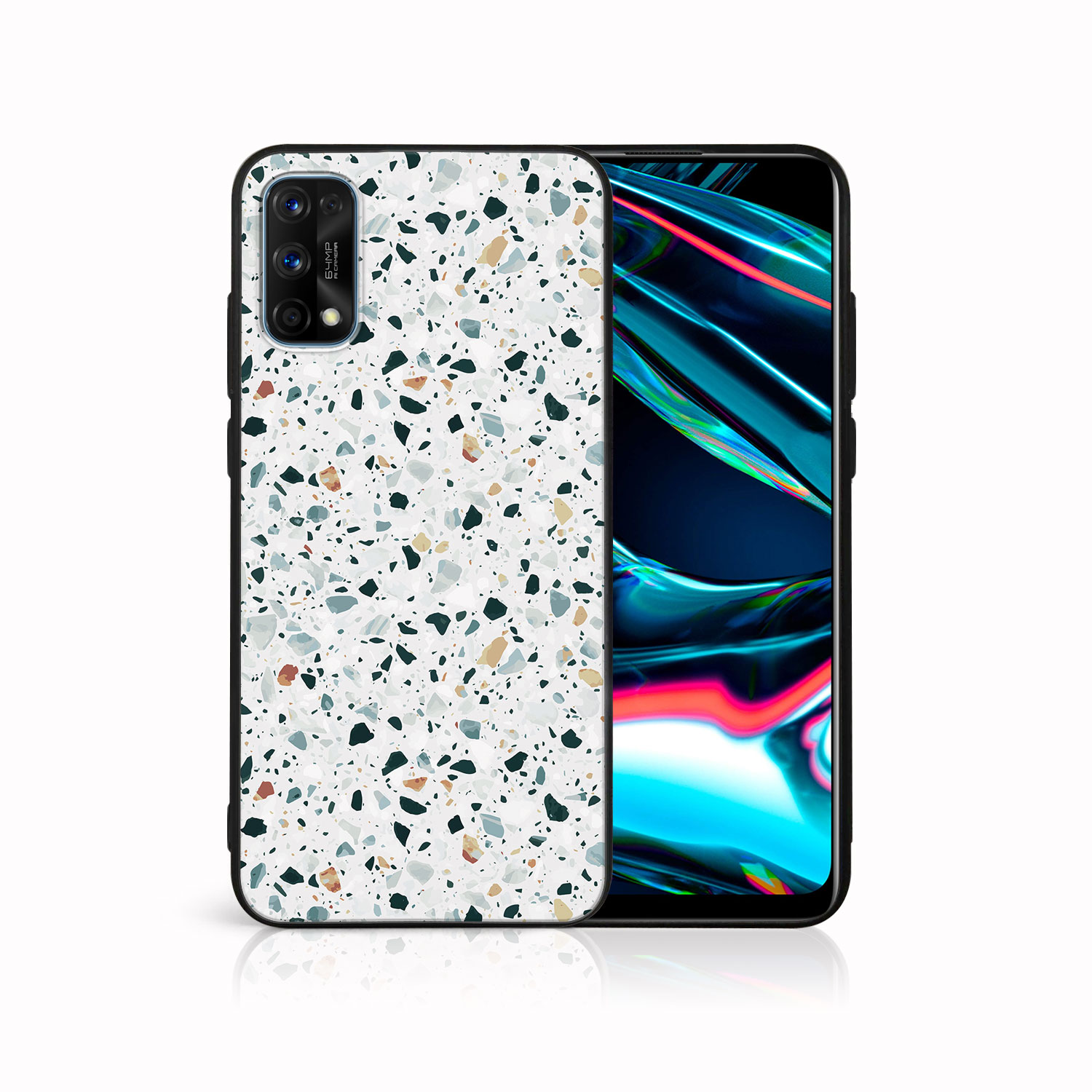 Levně MY ART Ochranný kryt Realme 7 Pro GREY TERRAZZO (163)