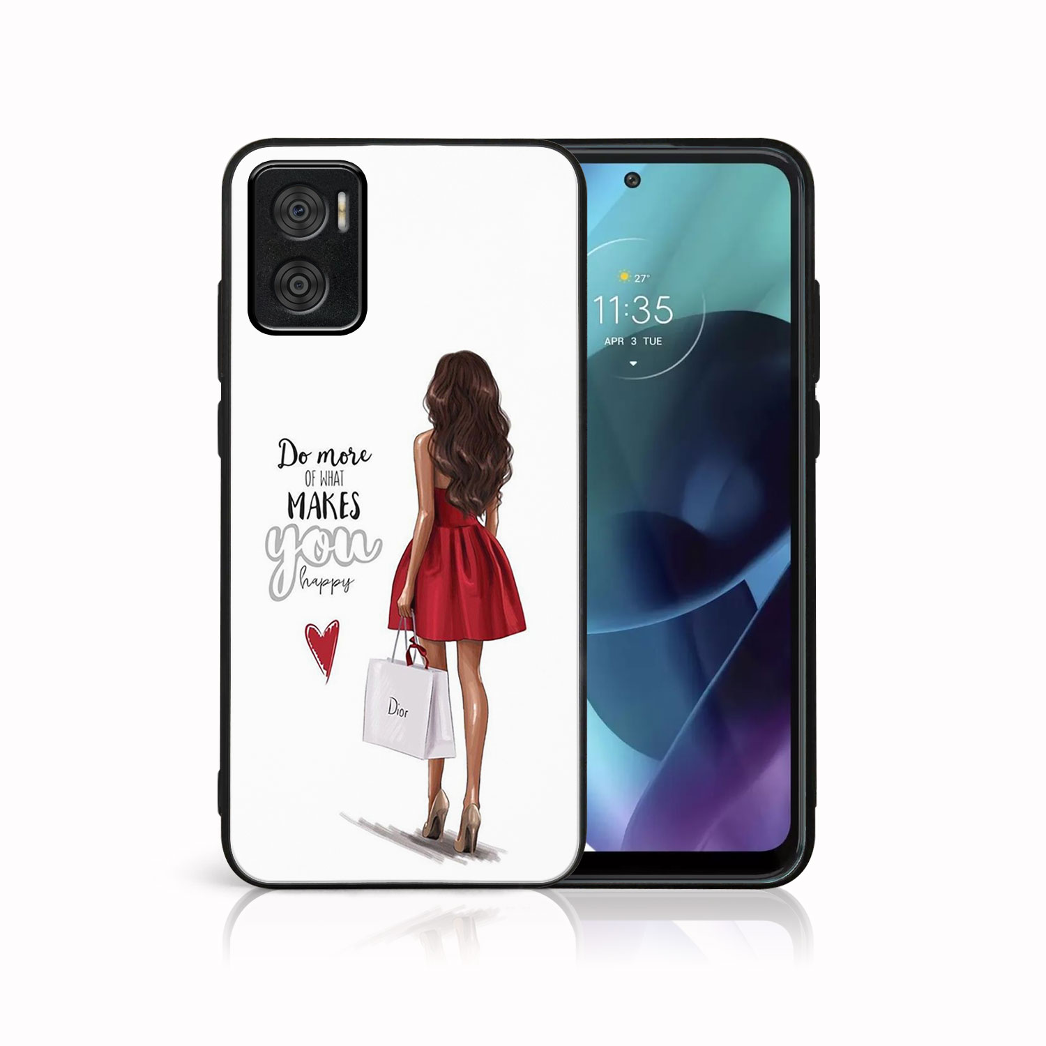 Levně MY ART Ochranný obal Motorola Moto E22 / E22i RED DRESS (137)