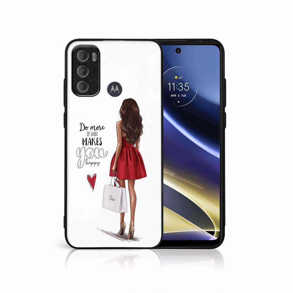 46041
MY ART Ochranný obal Motorola Moto G60 RED DRESS (137)