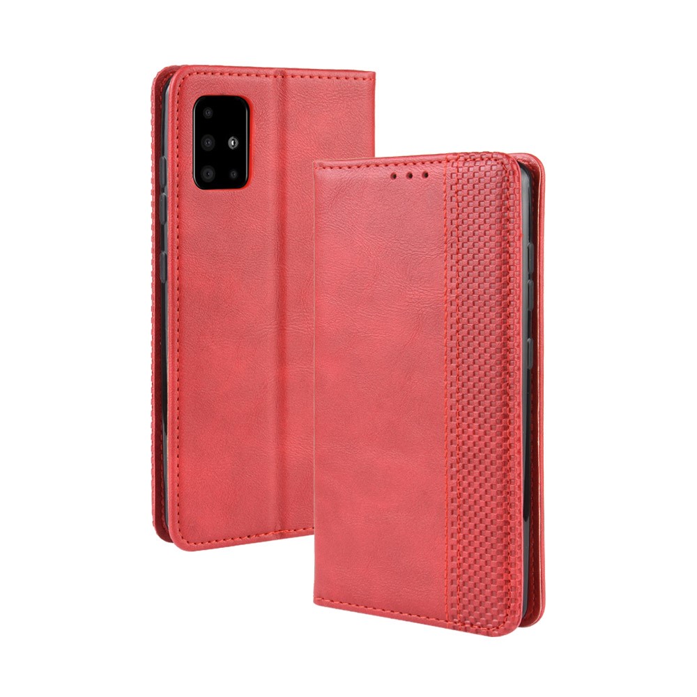 Levně BUSINESS Peněženkový kryt pro Samsung Galaxy A71 červený