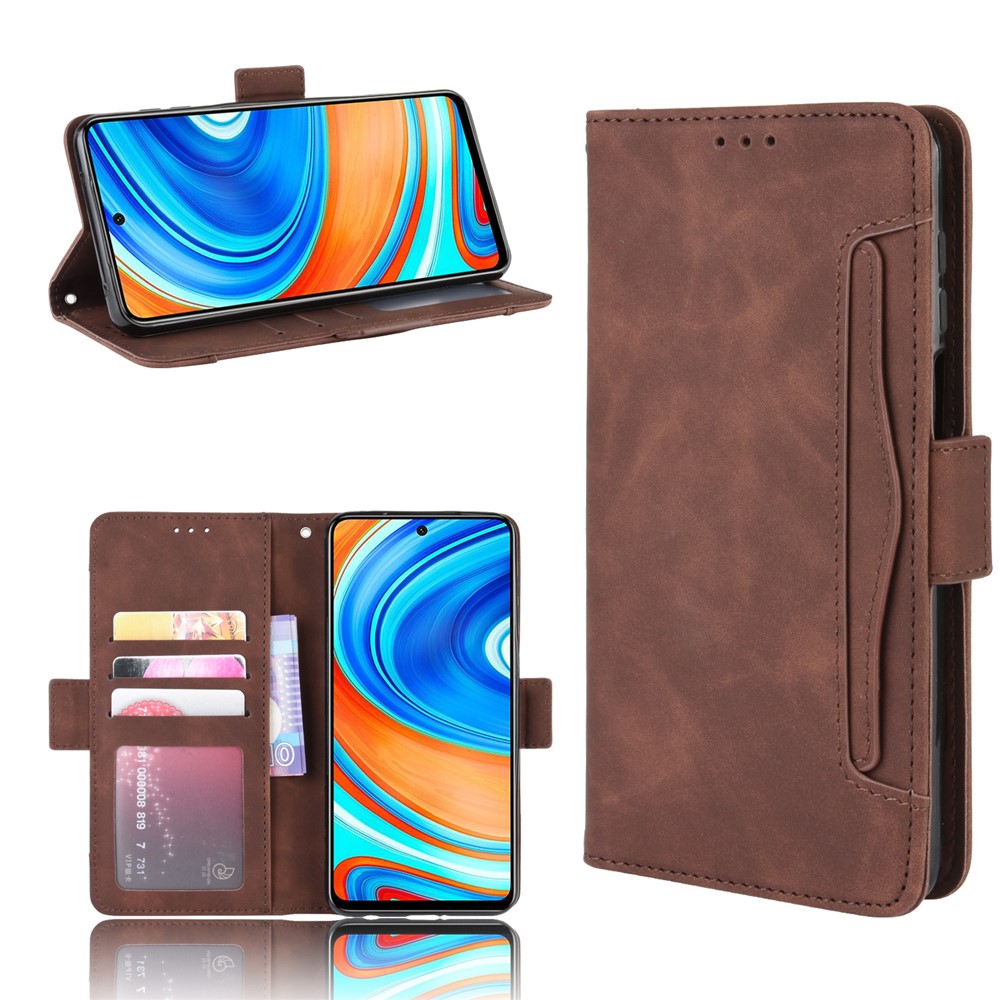 Levně SLOT Peněženkový obal pro Xiaomi Redmi Note 9S / Note 9 Pro hnědý