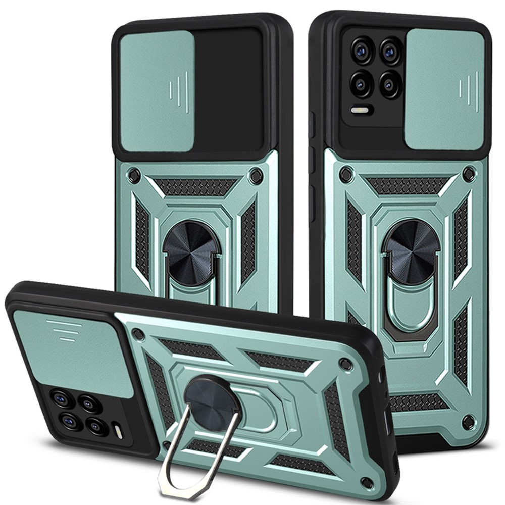 Levně RING CAMERA Kryt s držákem pro Realme 8 / Realme 8 Pro zelený
