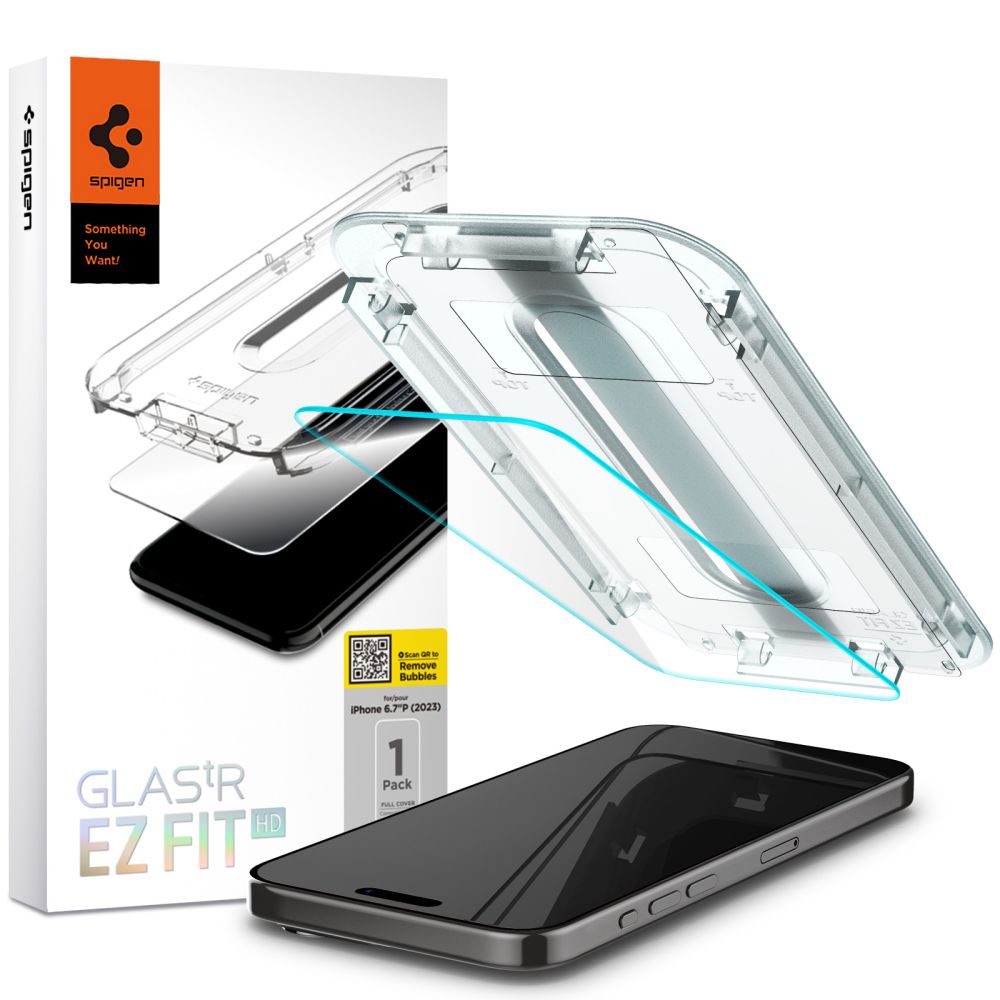 Levně SPIGEN GLAS.tR EZ FIT Ochranné sklo Apple iPhone 15 Pro Max