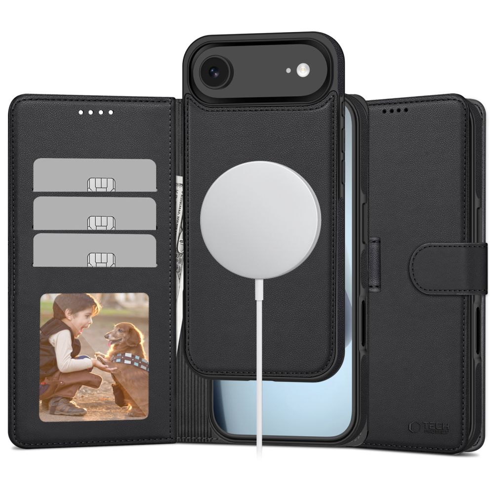 Levně TECH-PROTECT WALLET MAGSAFE Pouzdro 2v1 pro Apple iPhone Air černé