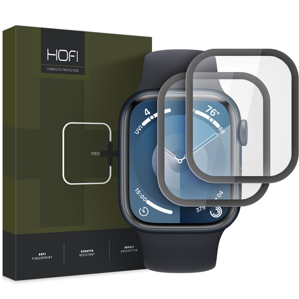 Levně HOFI HYBRID PRO+ 2x Hybridní sklo pro Apple Watch 7 / 8 / 9 (45 mm)