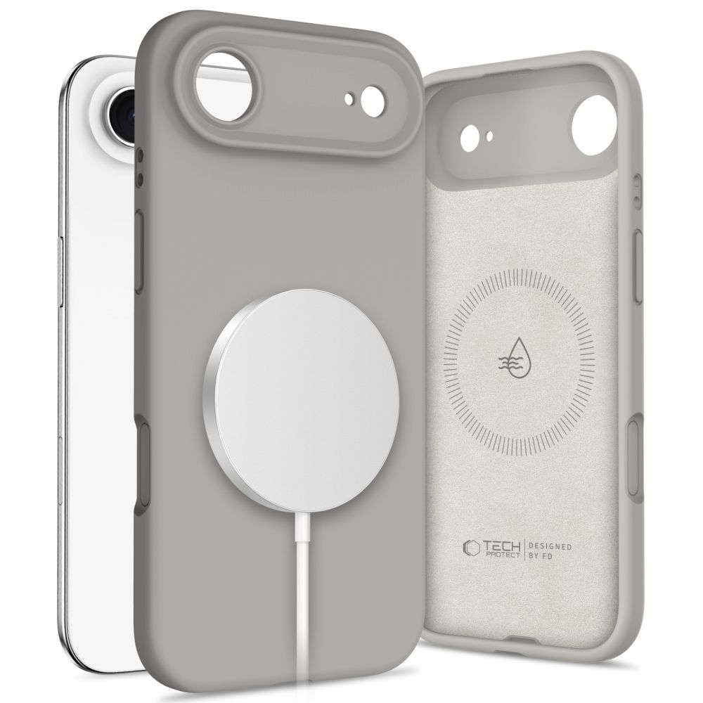 Levně TECH-PROTECT LIQUID SILICONE MAGSAFE Kryt Apple iPhone Air KAMENNĚ ŠEDÁ