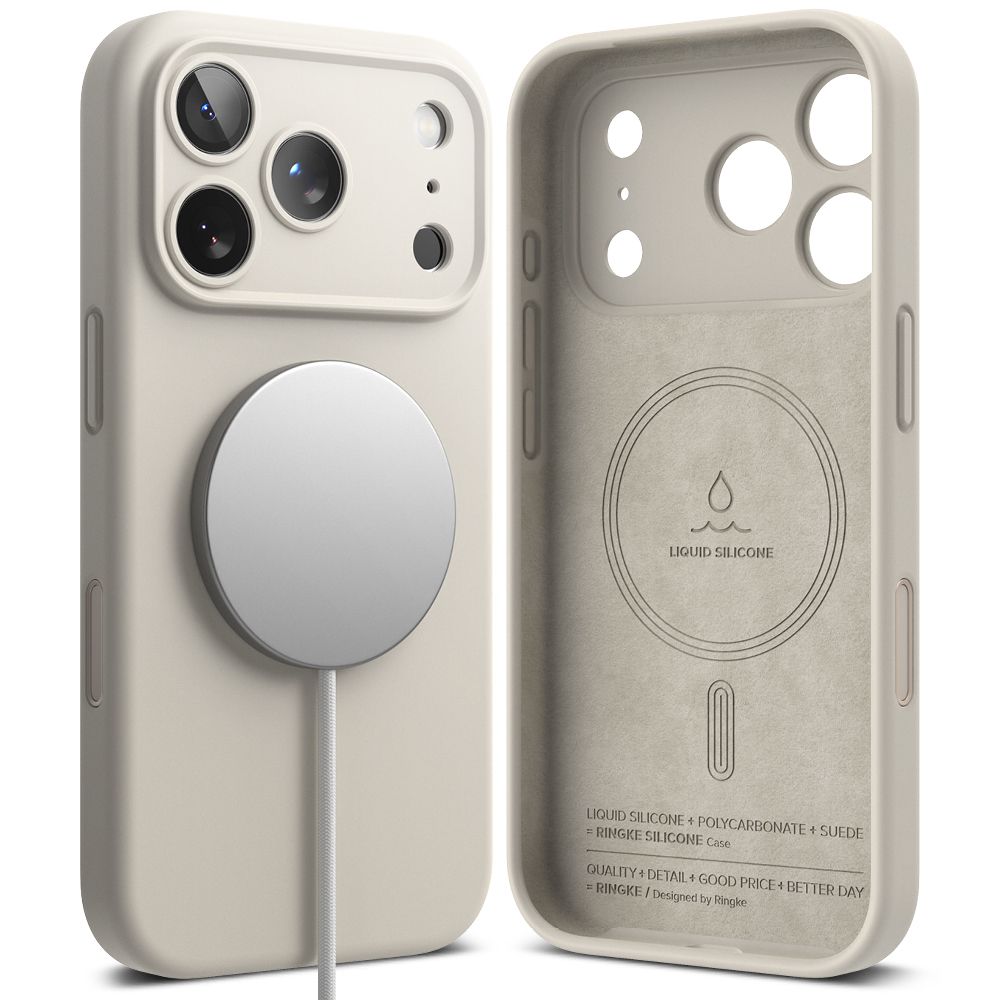 Levně RINGKE SILICONE MAGSAFE Ochranný kryt Apple iPhone 17 Pro Max KAMEN