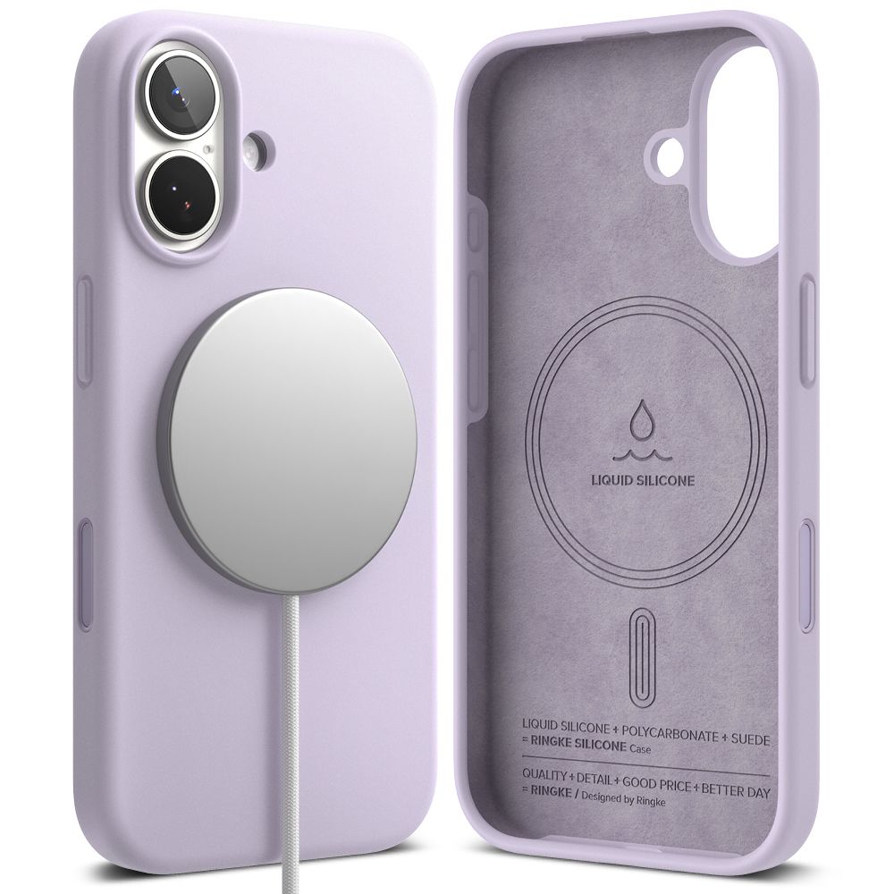 Levně RINGKE SILICONE MAGSAFE Ochranný kryt Apple iPhone 17 LIGHT PURPLE