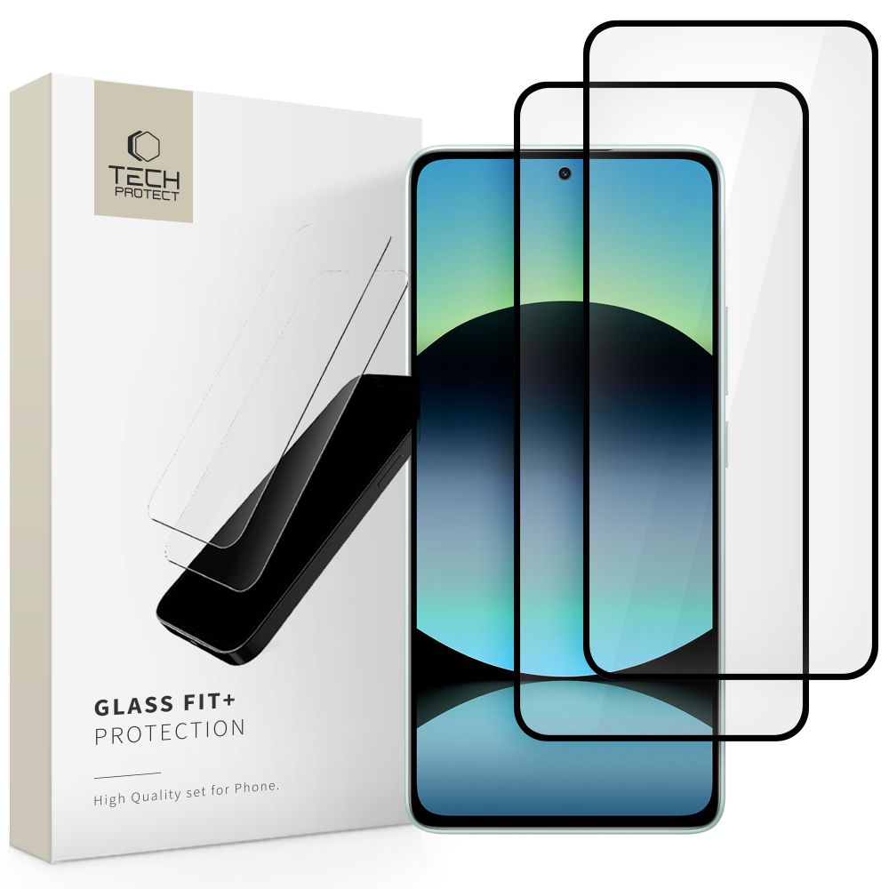 Levně TECH-PROTECT GLASS FIT+ 2-PACK 3D Sklo Xiaomi Redmi Note 14 / Redmi Note 14 5G