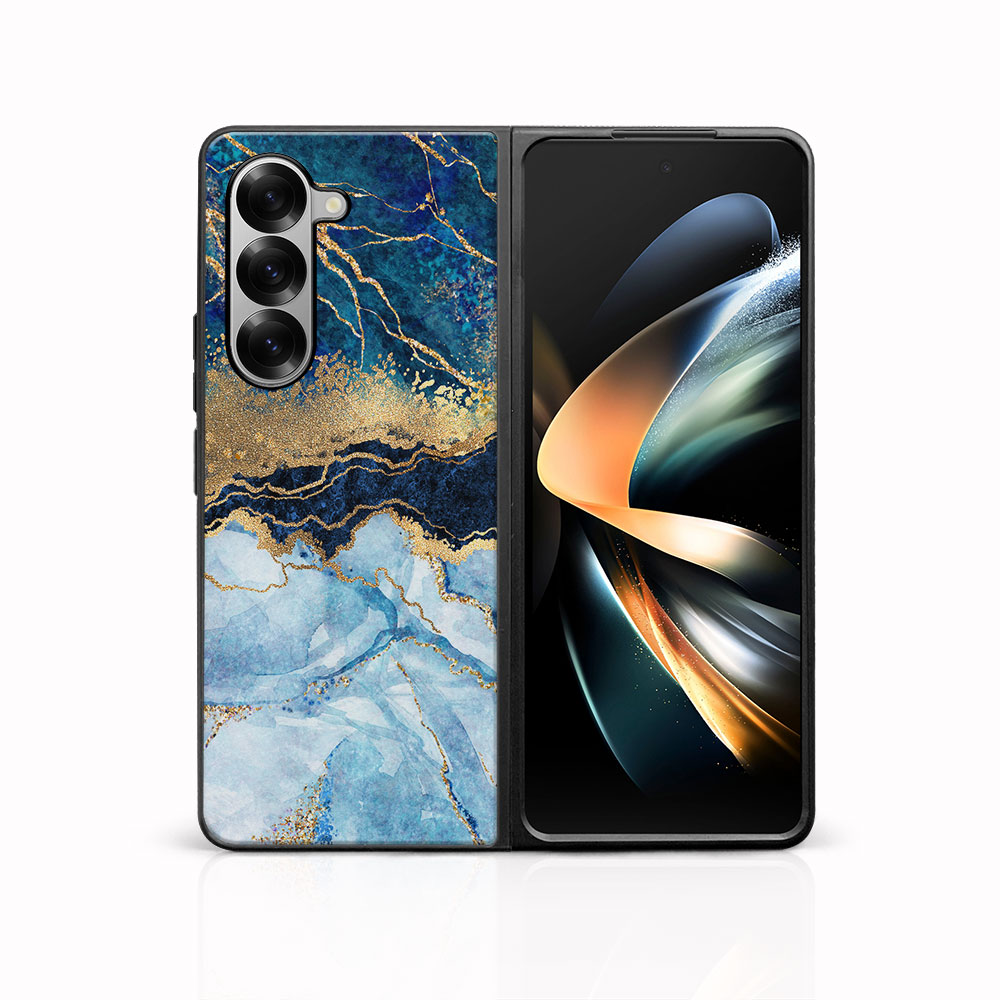 MY ART Ochranný kryt pro Samsung Galaxy Z Fold6 5G BLUE MARBLE (141)