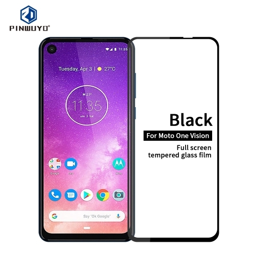 PROTEMIO 15416 3D Tvrzené sklo Motorola One Vision černé