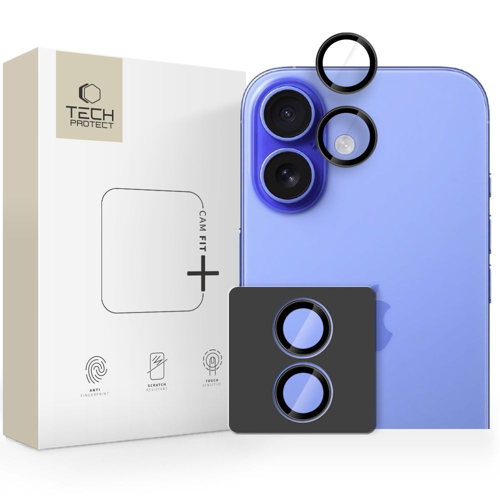 Levně TECH-PROTECT Kroužek na objektiv a perfektní přizpůsobení + Sklo na fotoaparát Apple iPhone 17 BLACK