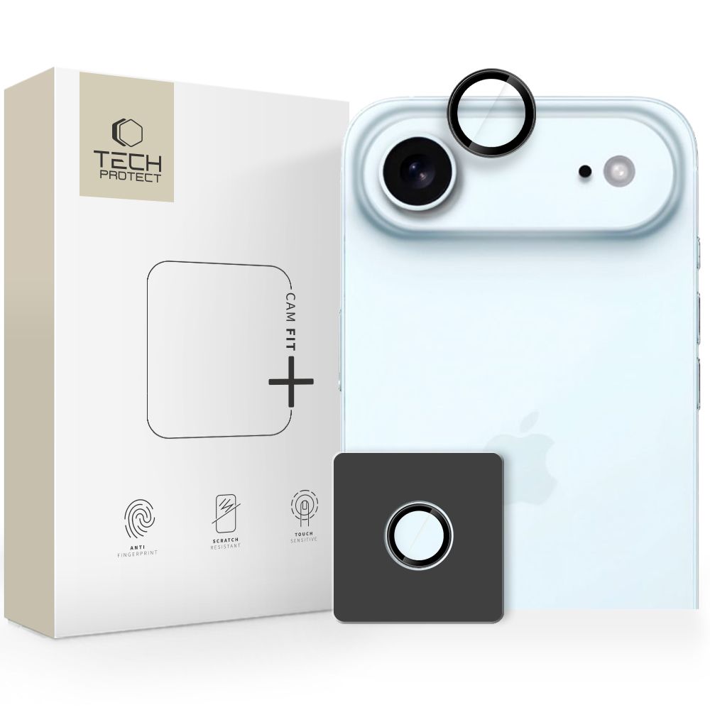 Levně TECH-PROTECT Ochranný kroužek objektivu s přesným usazením + Sklo na fotoaparát Apple iPhone Air BLACK