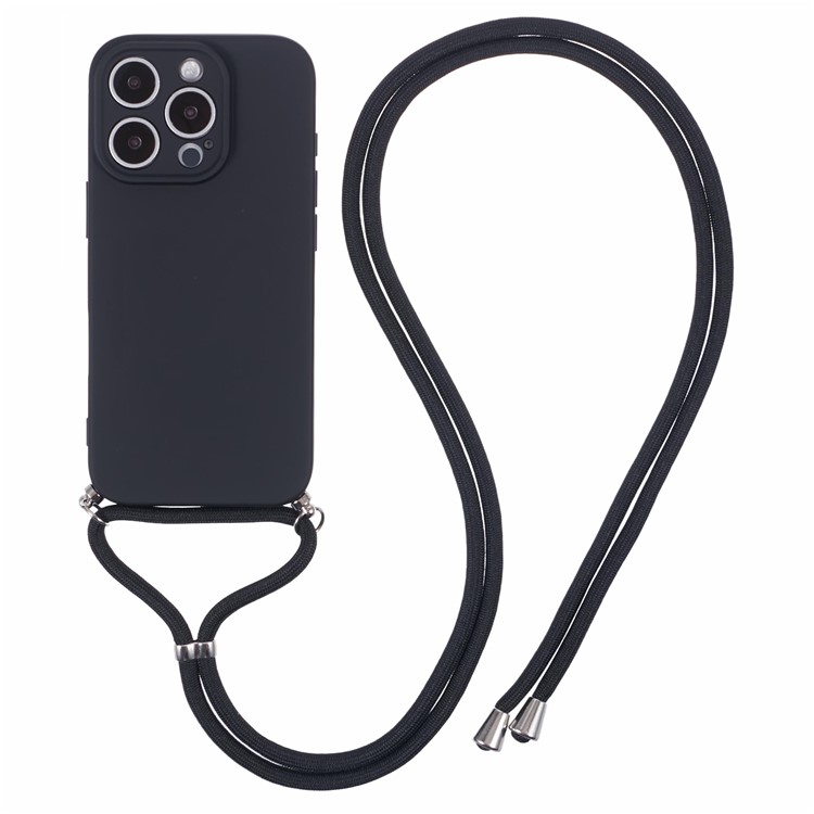 Levně PROTEMIO ROPE Kryt se šňůrkou Apple iPhone 16 Pro černý