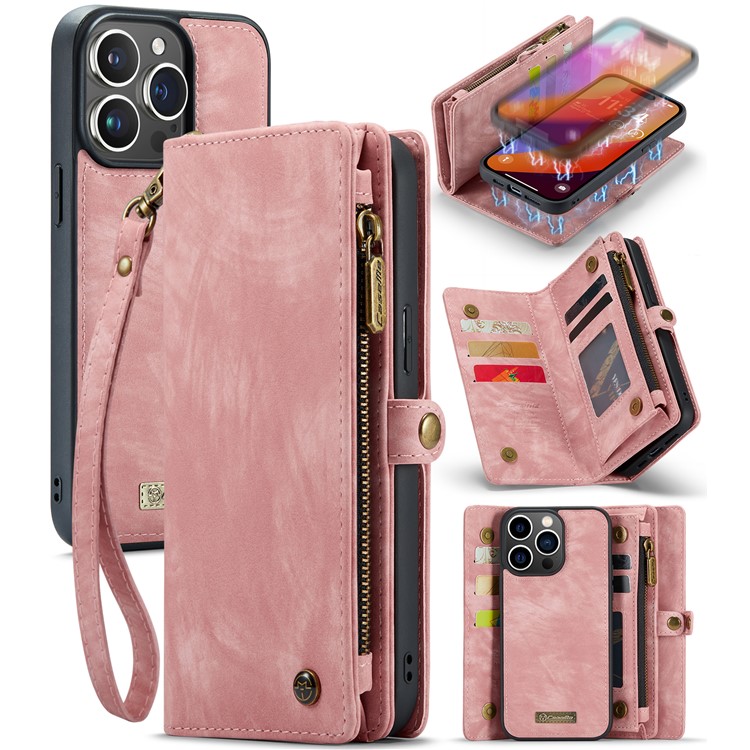 Levně WALLET Ochranný kryt s peněženkou 2v1 pro Apple iPhone 16 Pro Max růžový