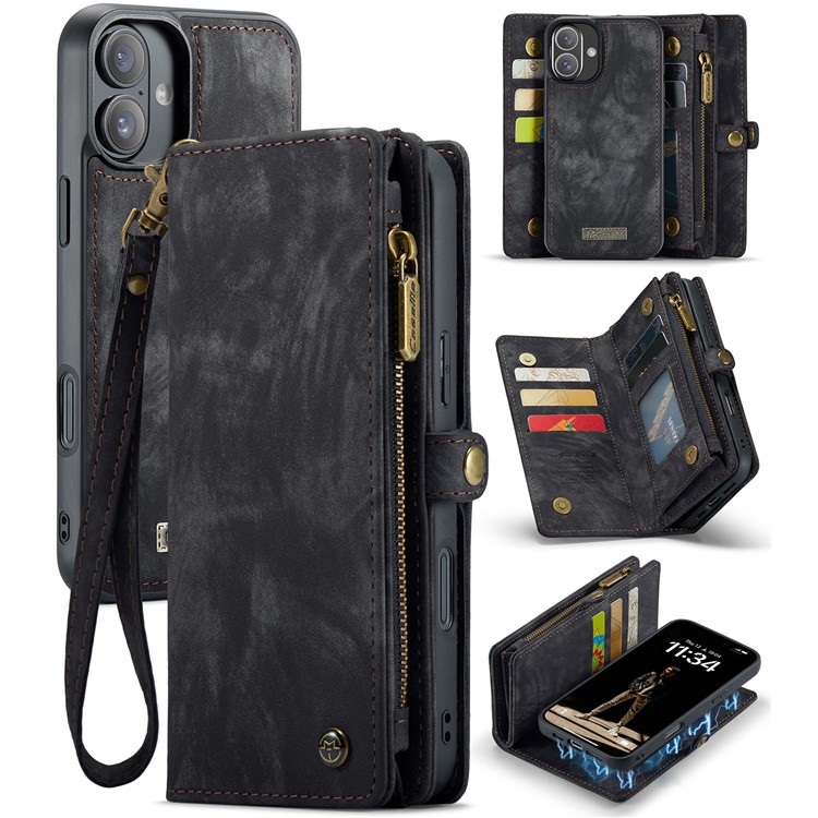 Levně WALLET Ochranný kryt s peněženkou 2v1 pro Apple iPhone 16 černý