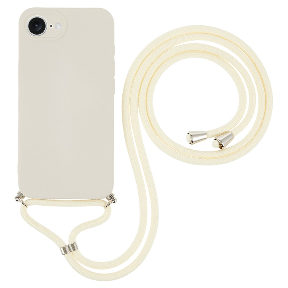 Levně ROPE Kryt se šňůrkou Apple iPhone 16e / iPhone 17e CREAMY WHITE
