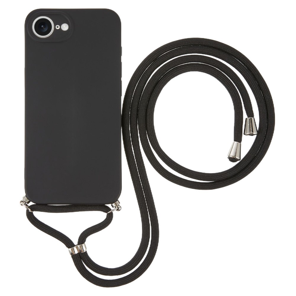 Levně ROPE Kryt se šňůrkou Apple iPhone 16e / iPhone 17e černý