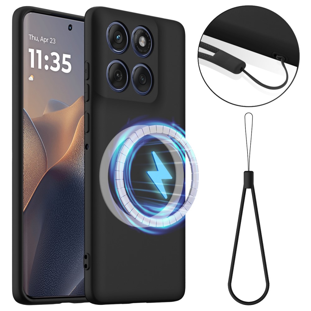 Levně RUBBER MAGSAFE Silikonový kryt pro Motorola Edge 60 Pro černý