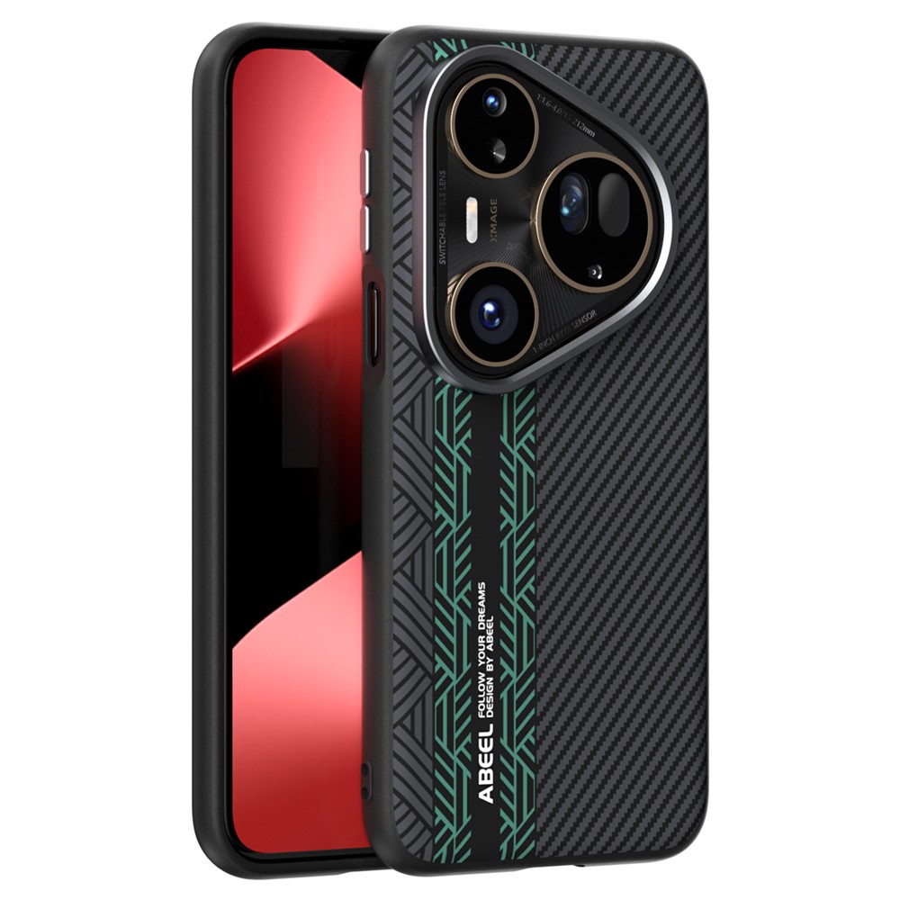 Levně ABEEL RELIEF Ochranný kryt pro Huawei Pura 80 Ultra BLACK-GREEN