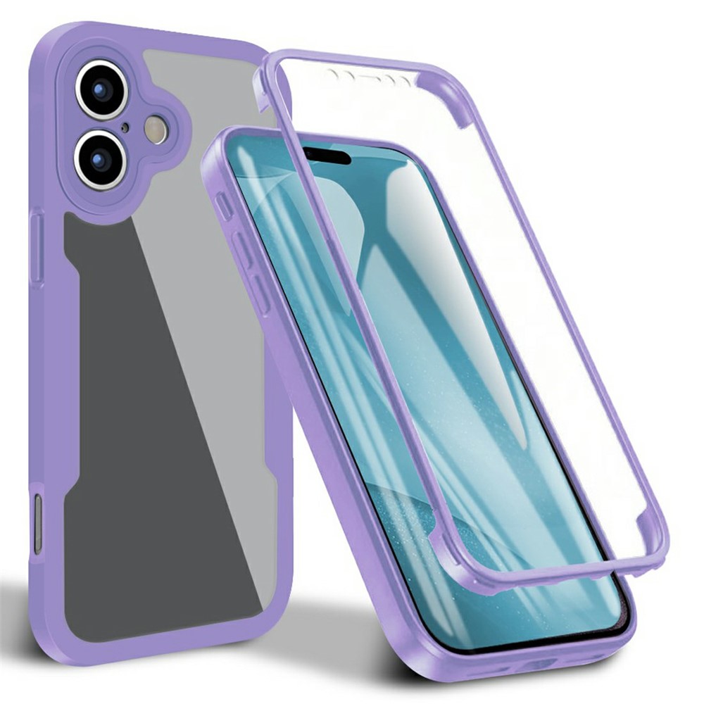Levně DUAL Oboustranný kryt s fólií Apple iPhone 17 fialový
