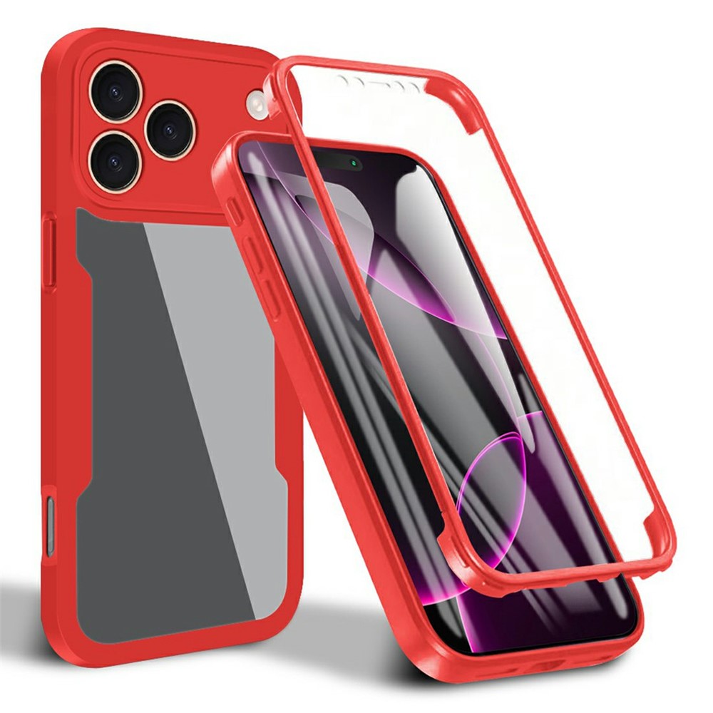 Levně DUAL Oboustranný kryt s fólií Apple iPhone 17 Pro červený