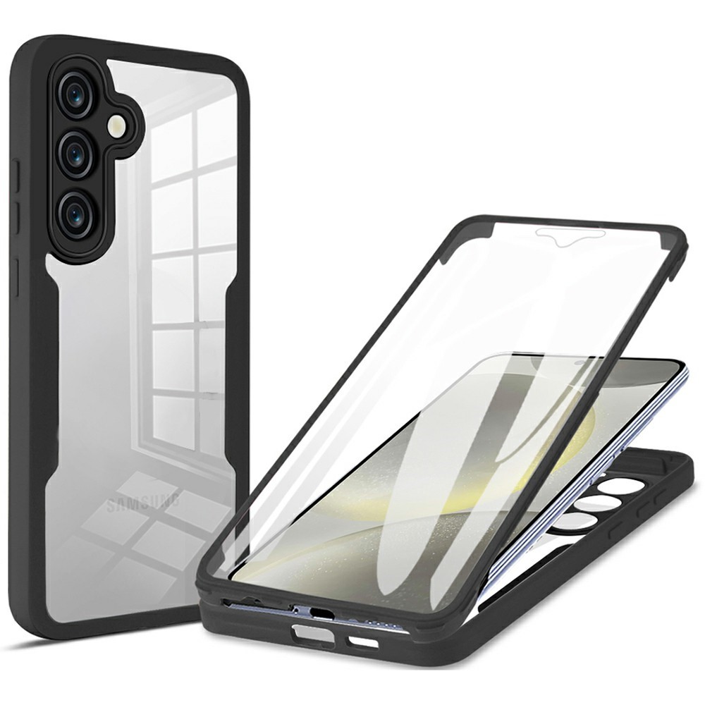 Levně DUAL Oboustranný kryt s fólií Samsung Galaxy S25 FE černý