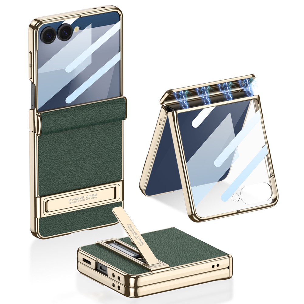 Levně GKK AURA Ochranný kryt se stojánkem Samsung Galaxy Z Flip7 5G zelený