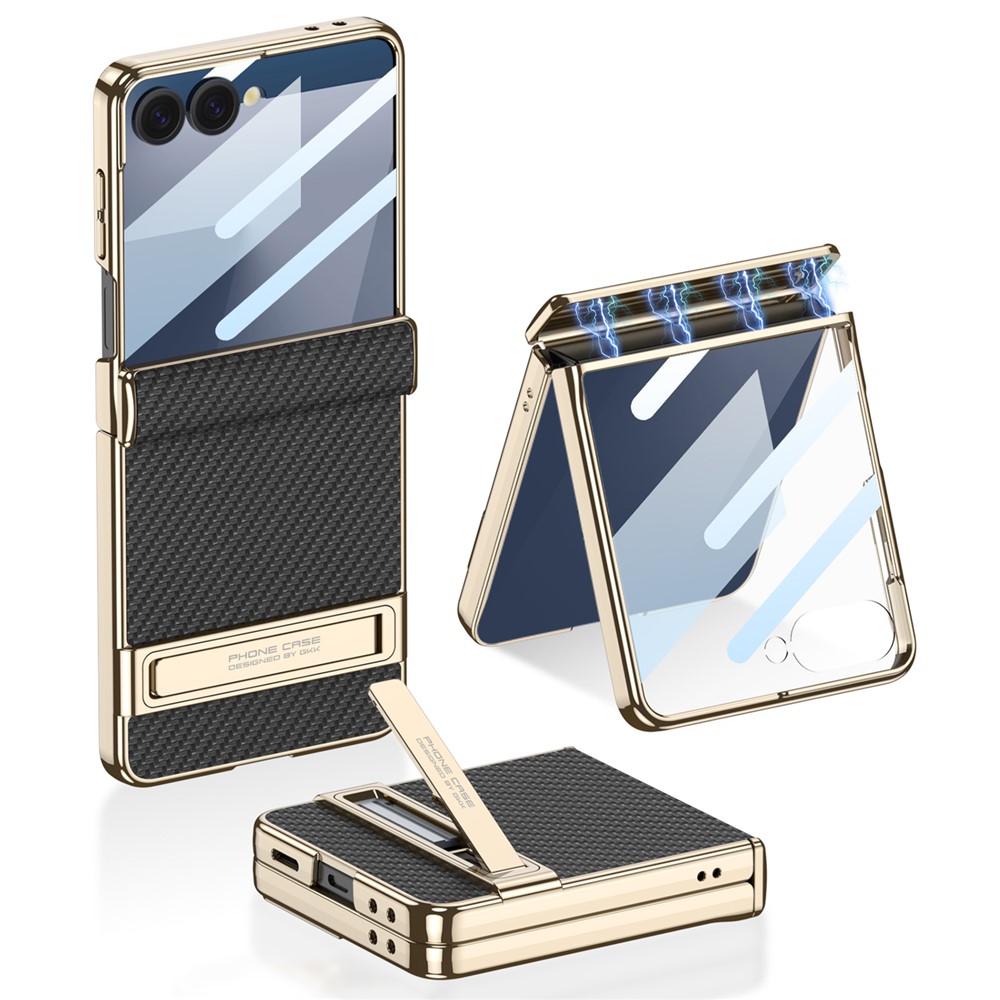 Levně GKK AURA Ochranný kryt se stojanem Samsung Galaxy Z Flip7 5G CARBON