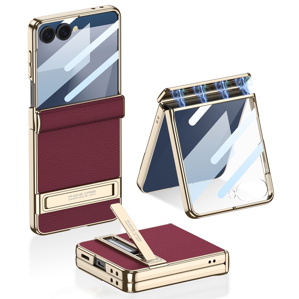 Levně GKK AURA Ochranný kryt se stojánkem Samsung Galaxy Z Flip7 5G červený