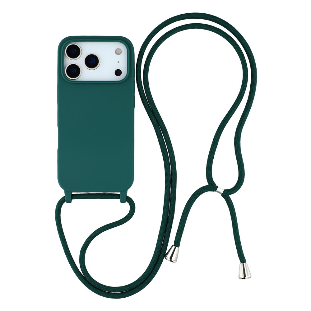 Levně ROPE Kryt se šňůrkou Apple iPhone 17 Pro Max tmavě zelený