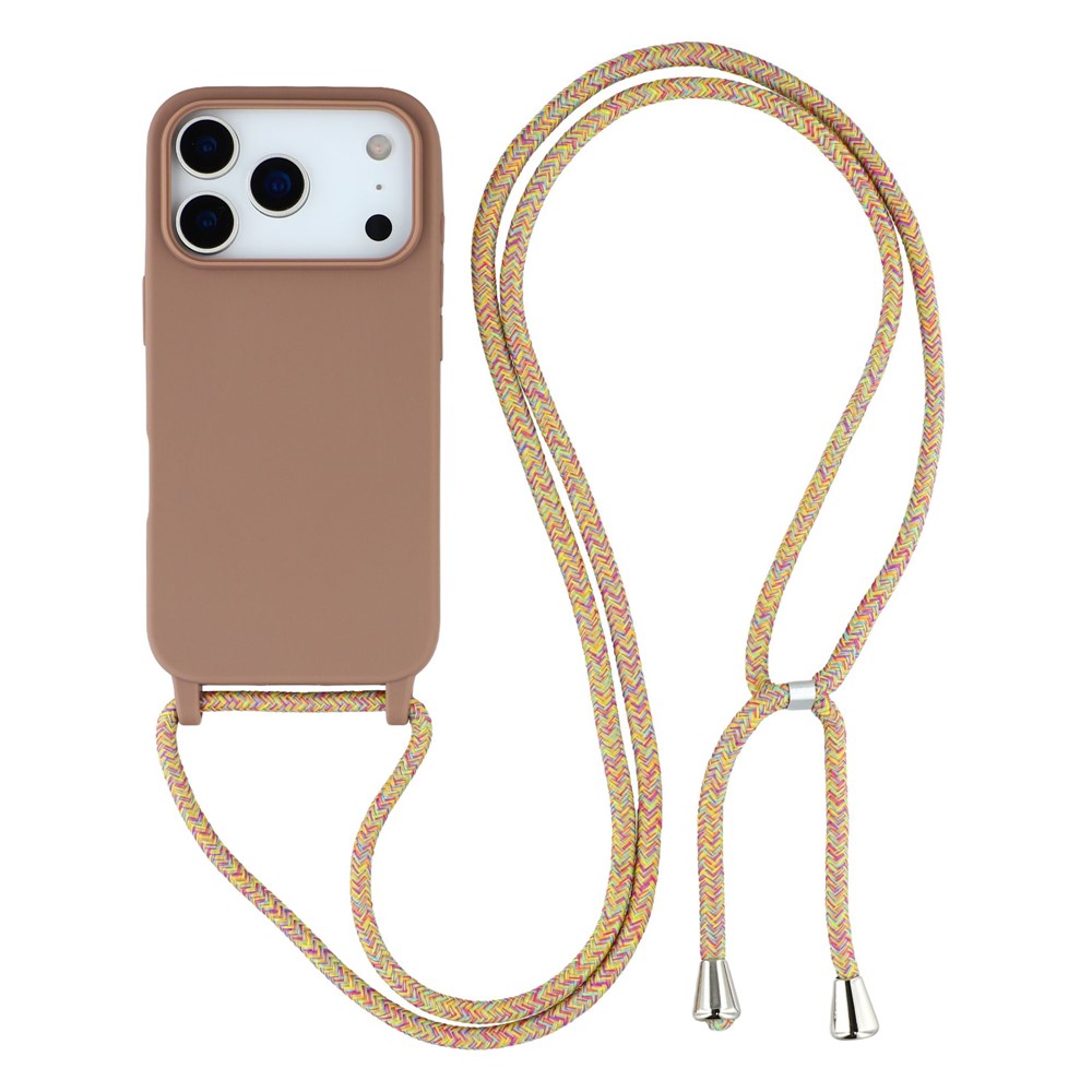 Levně ROPE Kryt se šňůrkou Apple iPhone 17 Pro Max hnědý