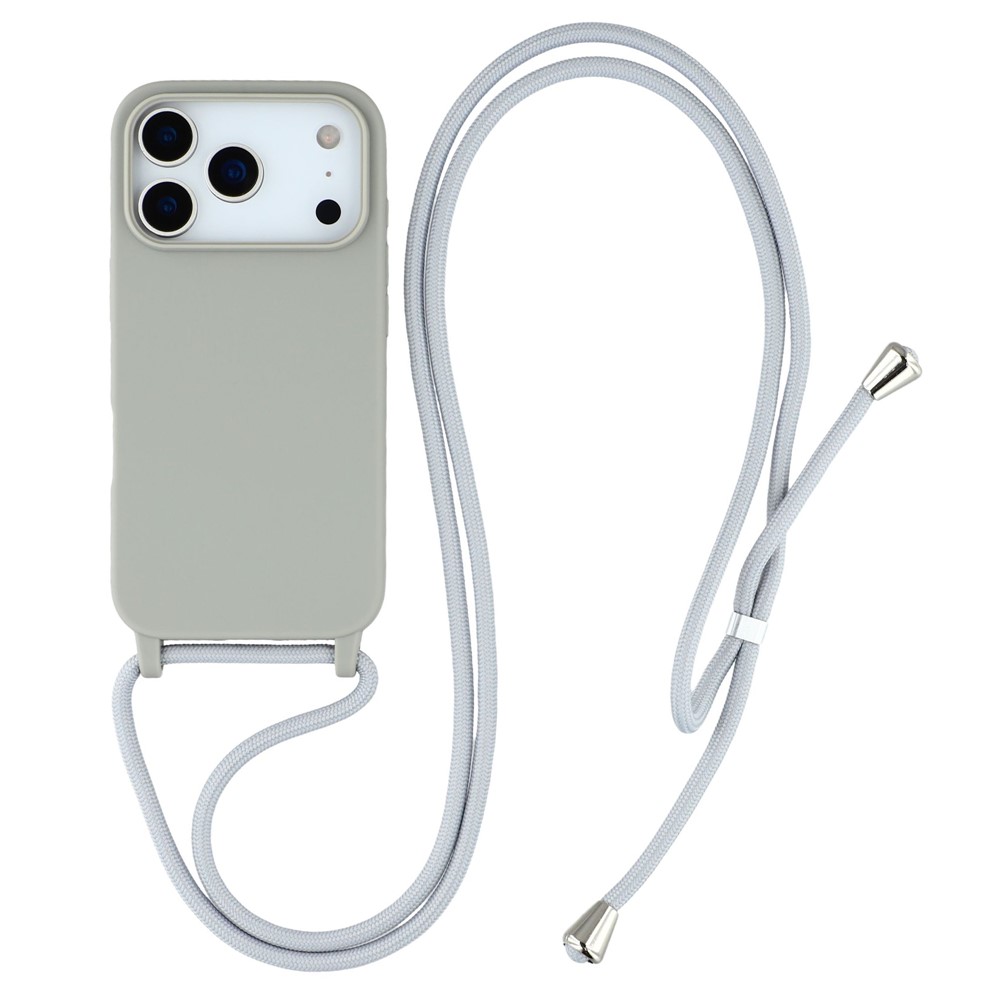 Levně ROPE Kryt se šňůrkou Apple iPhone 17 Pro šedý