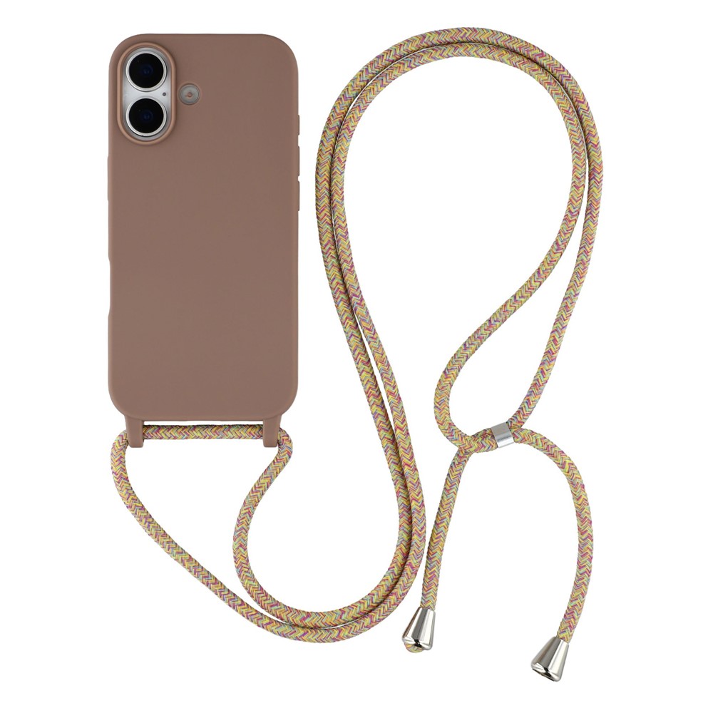 Levně ROPE Kryt se šňůrkou Apple iPhone 17 hnědý