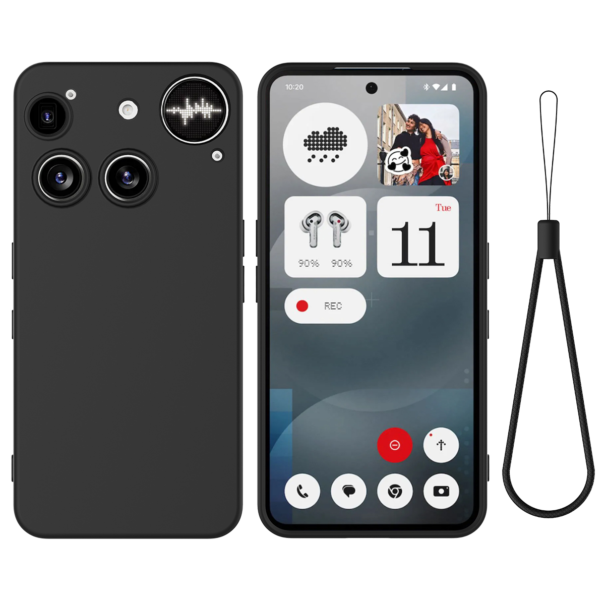 Levně RUBBER Ochranný obal pro Nothing Phone (3) černý