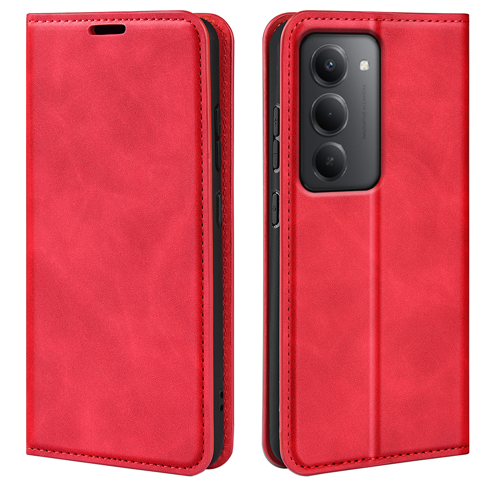 Levně MAGNETIC Zaklápěcí kryt pro Xiaomi Redmi 15 / Redmi 15 5G červený