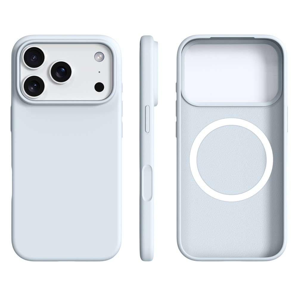 Levně RUBBER MAGSAFE Silikonový kryt pro Apple iPhone 17 Pro Max světle modrý