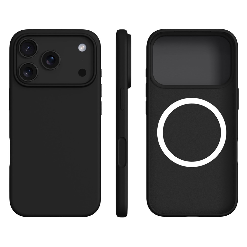 Levně RUBBER MAGSAFE Silikonový kryt pro Apple iPhone 17 Pro Max černý