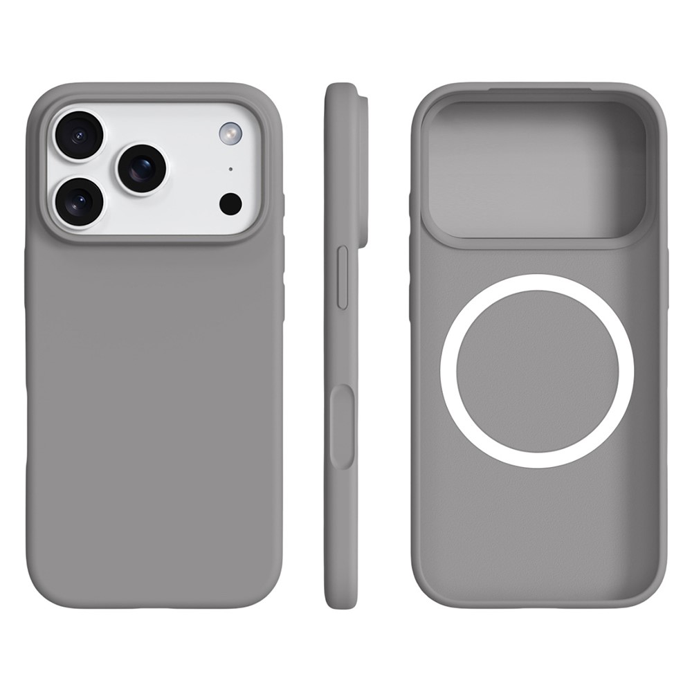 Levně RUBBER MAGSAFE Silikonový kryt pro Apple iPhone 17 Pro Max šedý