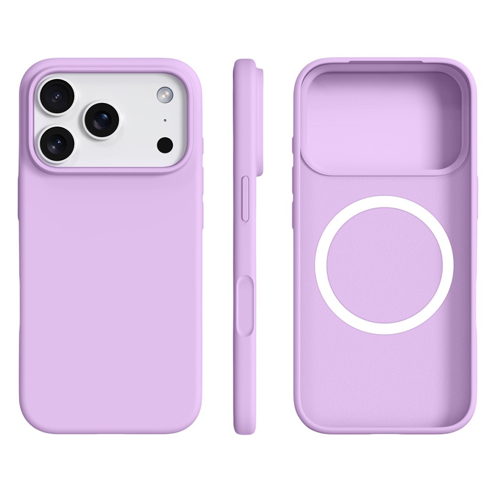 Levně RUBBER MAGSAFE Silikonový kryt pro Apple iPhone 17 Pro Max fialový