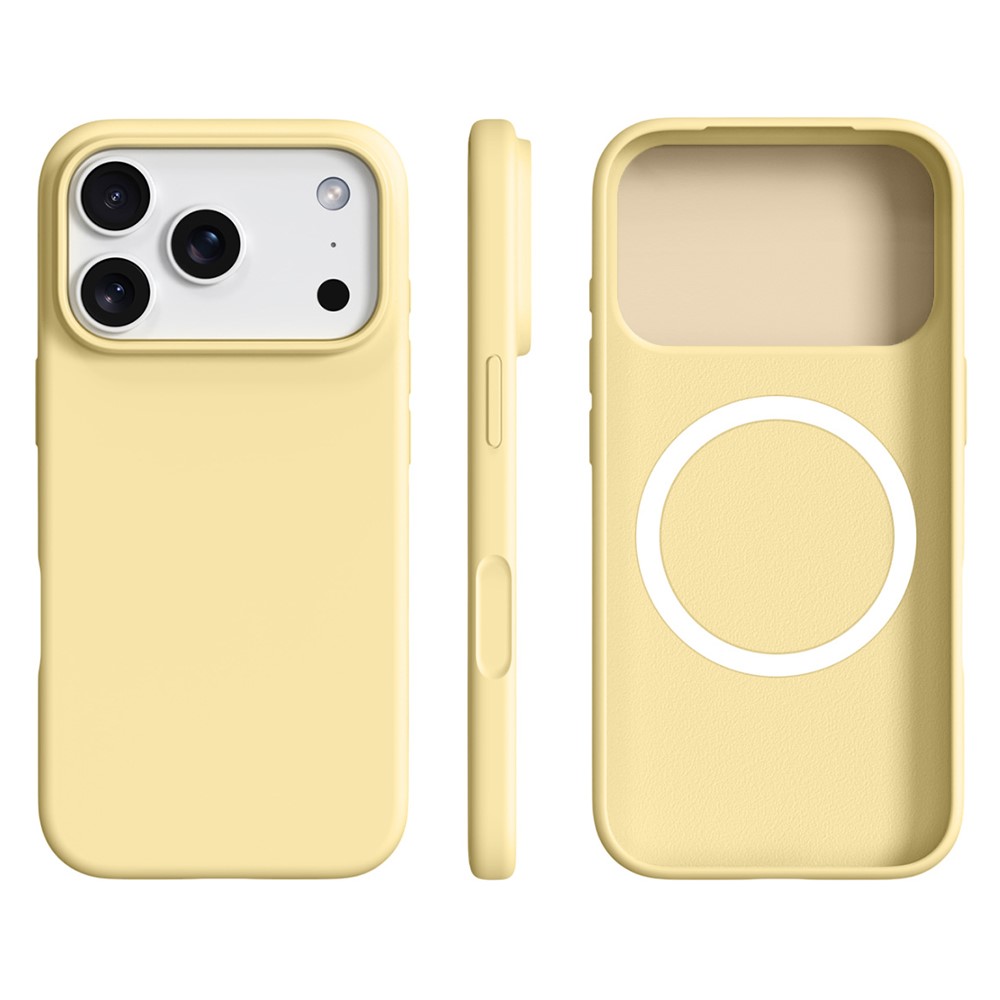Levně RUBBER MAGSAFE Silikonový kryt pro Apple iPhone 17 Pro žlutý