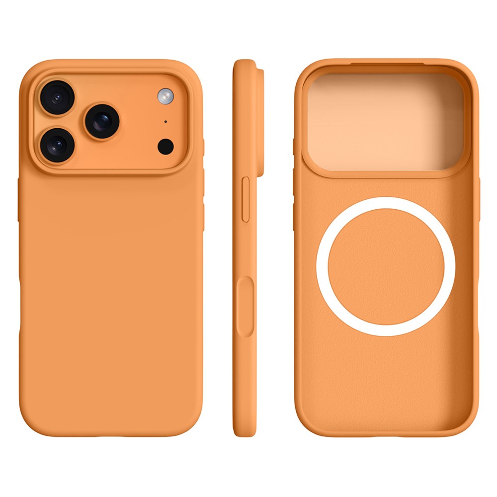 Levně RUBBER MAGSAFE Silikonový kryt pro Apple iPhone 17 Pro oranžový