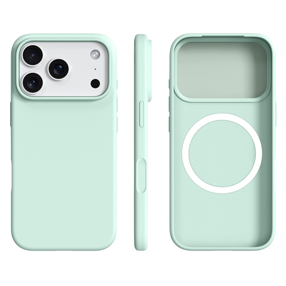Levně RUBBER MAGSAFE Silikonový kryt pro Apple iPhone 17 Pro mentolový