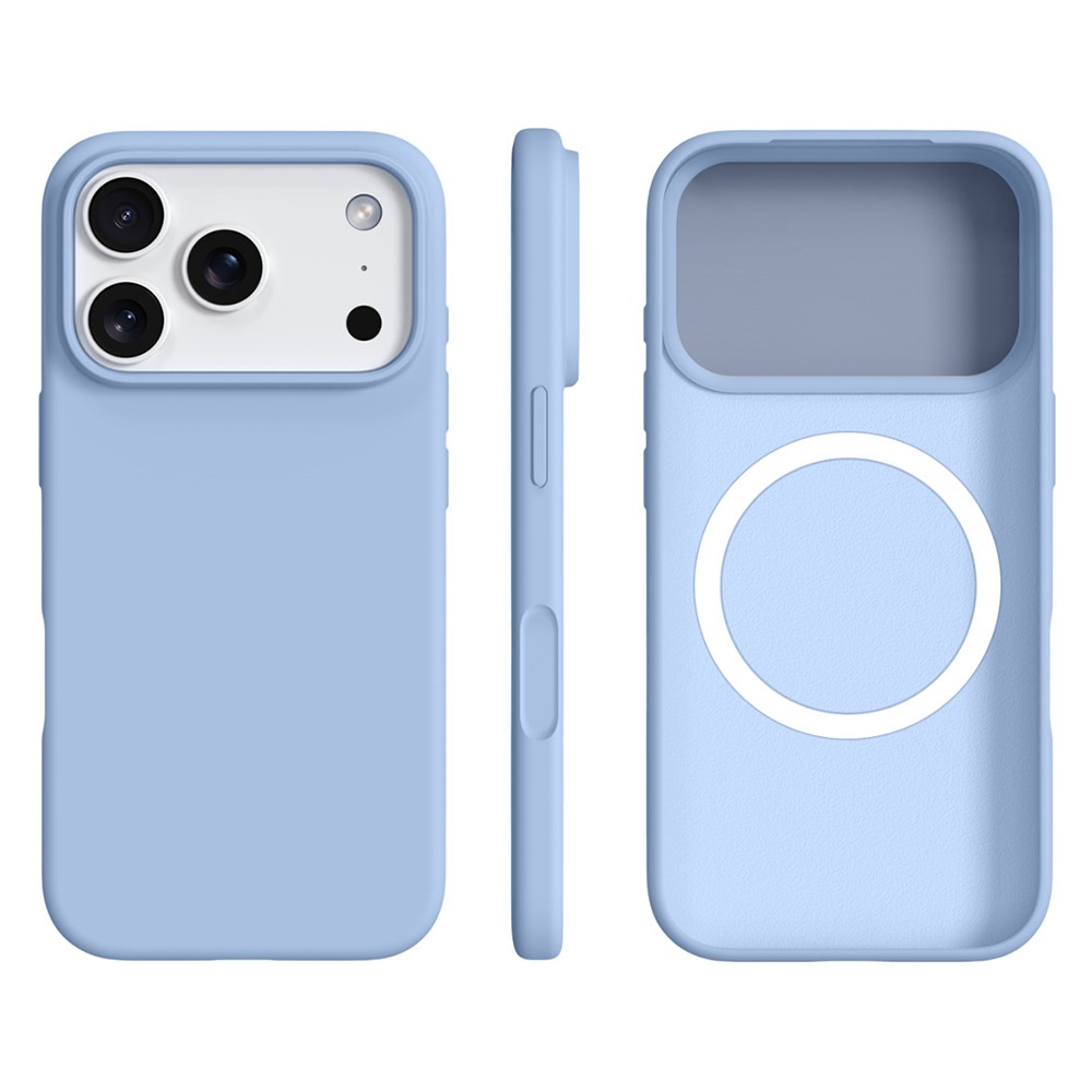 Levně RUBBER MAGSAFE Silikonový kryt pro Apple iPhone 17 Pro modrý