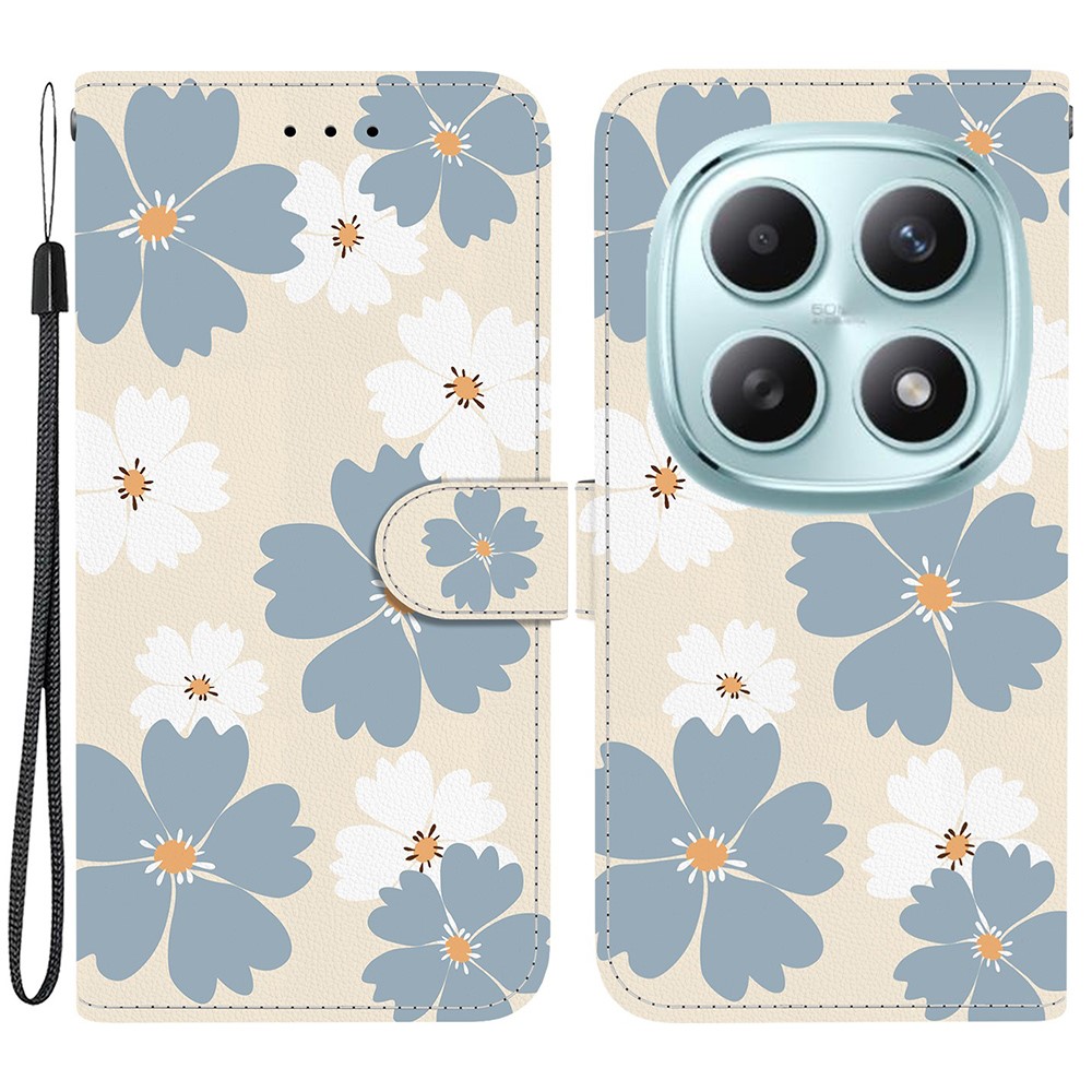 Levně ART Peněženkový obal pro Xiaomi Redmi Note 15 5G / POCO M8 5G BLUE DAISY