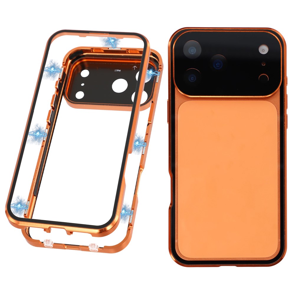 Levně Magnetický kryt 360 pro Apple iPhone 17 Pro oranžový