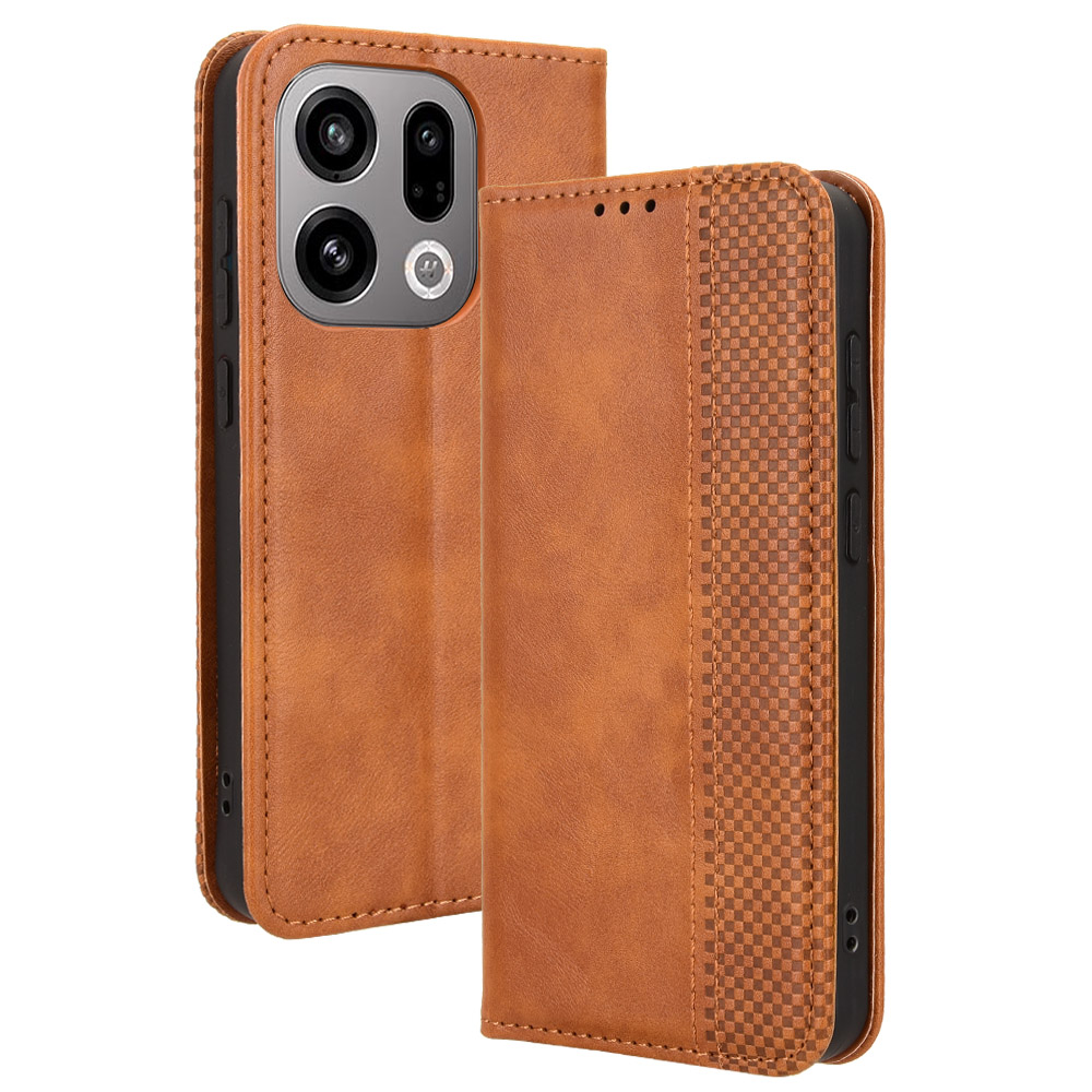 Levně BUSINESS Peněženkové pouzdro pro Oppo Find X9 hnědé